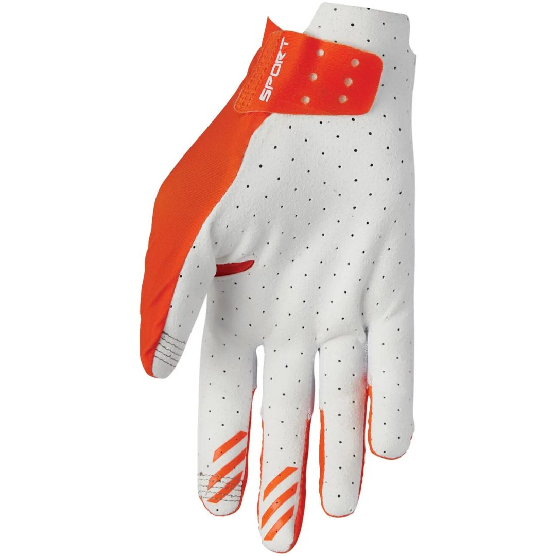 Crosshandsker Sportmode Vented Orange/hvid THOR XS – billede 2