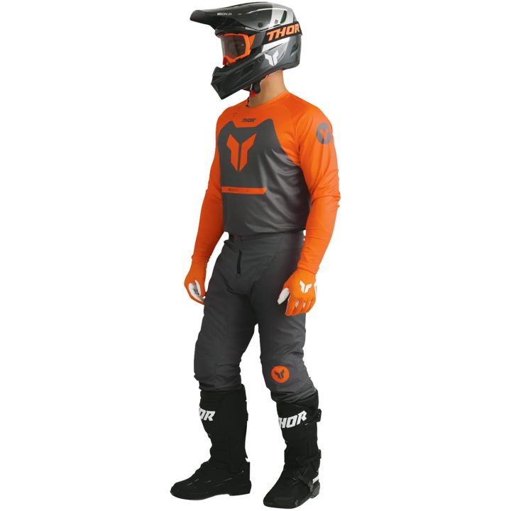 Crosshandsker Sportmode Vented Orange/hvid THOR XS – billede 4