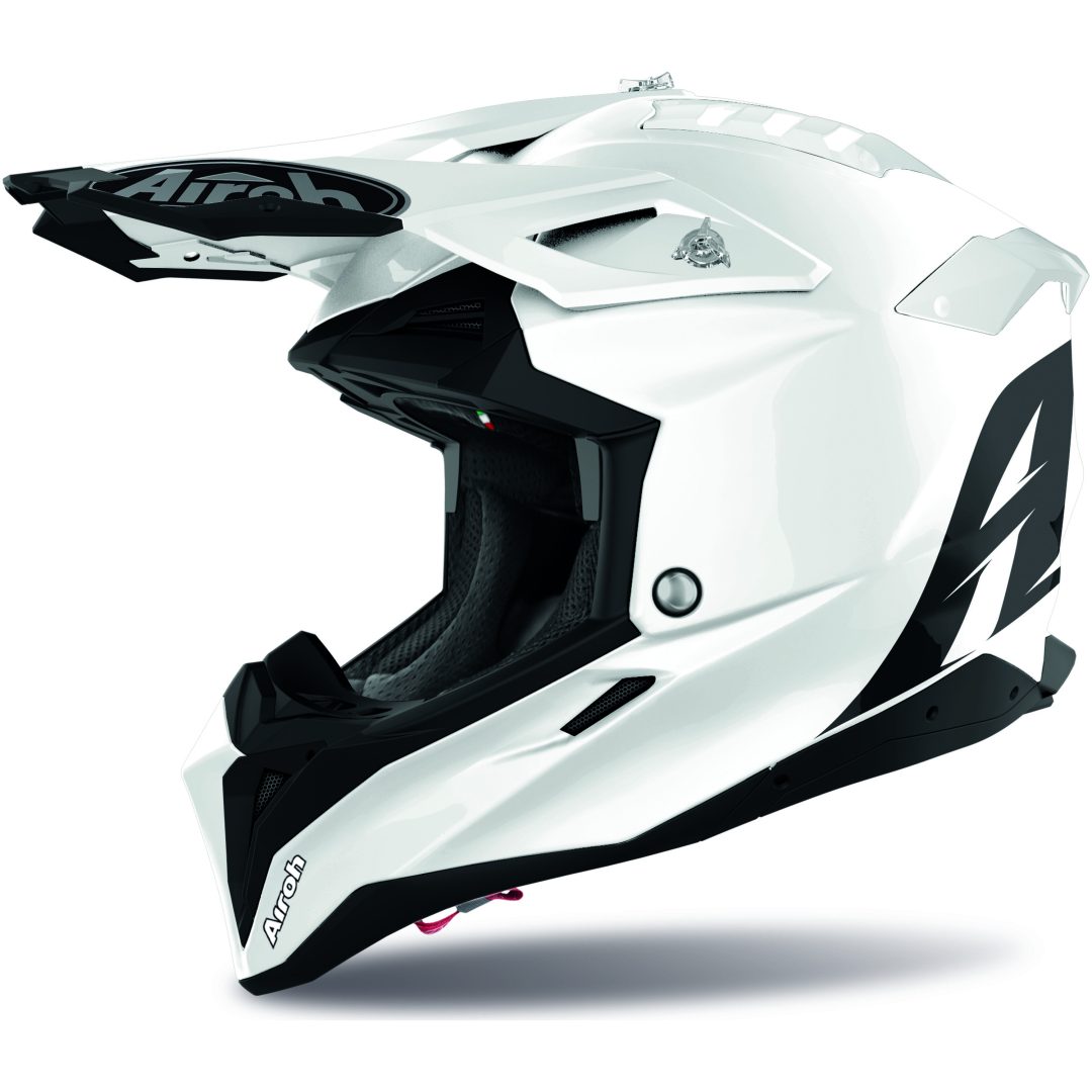 Crosshjelm Aviator 3 Solid Hvid Airoh Medium