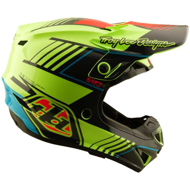Crosshjelm Børn GP Pro Segment Neon Gul TROY LEE DESIGNS Medium Barn – billede 5
