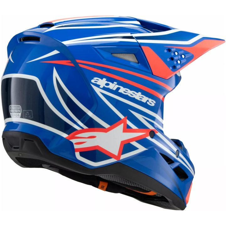 Crosshjelm Børn S-m3 Wurx Sort/blå/rød/hvid ALPINESTARS Small – billede 2