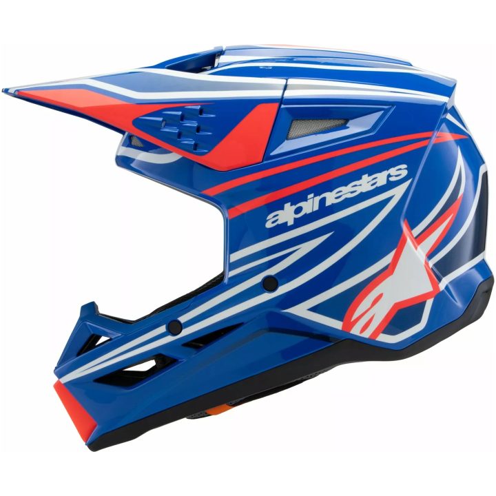 Crosshjelm Børn S-m3 Wurx Sort/blå/rød/hvid ALPINESTARS Small – billede 6