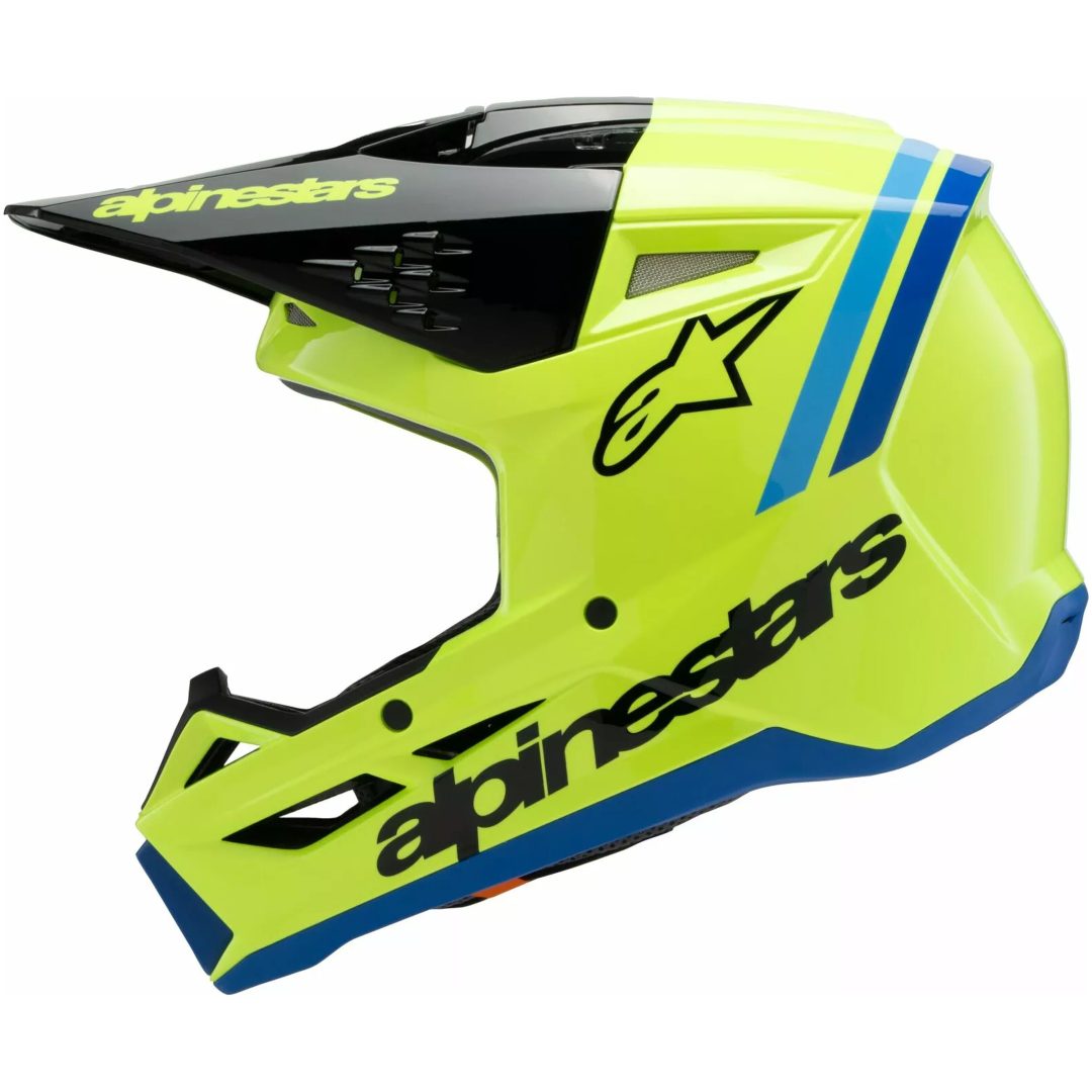 Crosshjelm Børn Supertech M3 Sort/blå/gul ALPINESTARS Small – billede 2