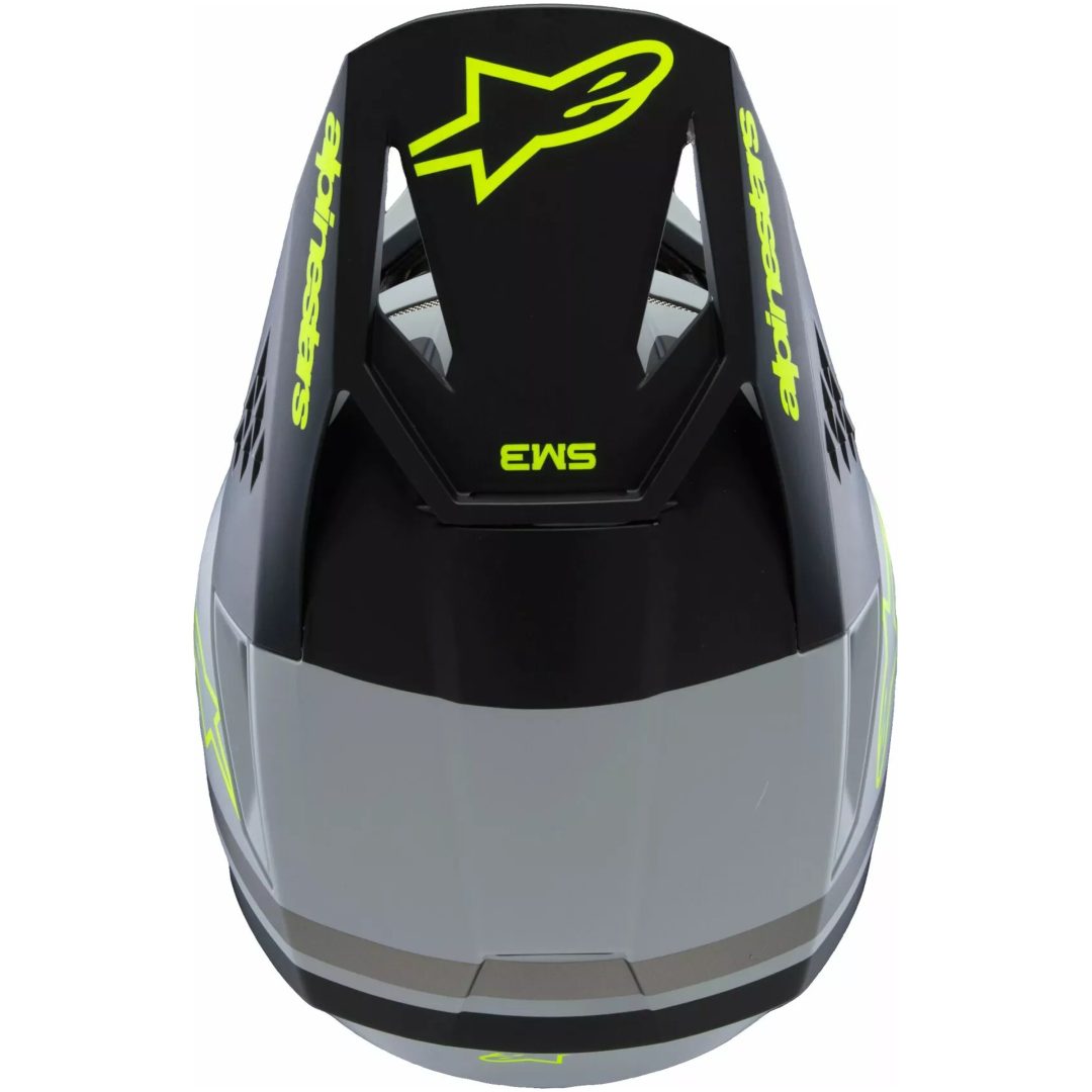 Crosshjelm Børn Supertech M3 Sort/grå/gul ALPINESTARS Small – billede 2