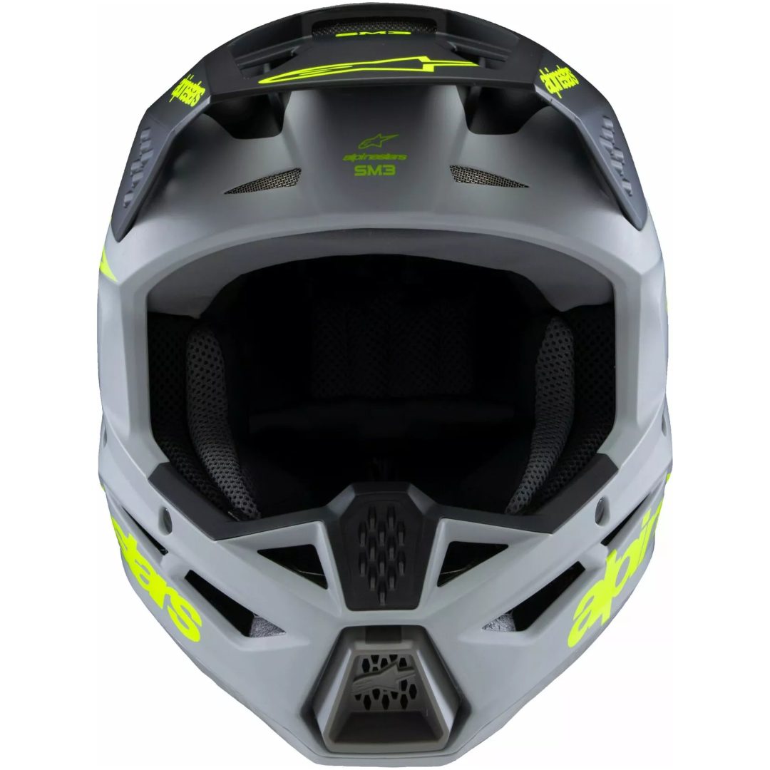 Crosshjelm Børn Supertech M3 Sort/grå/gul ALPINESTARS Small – billede 4