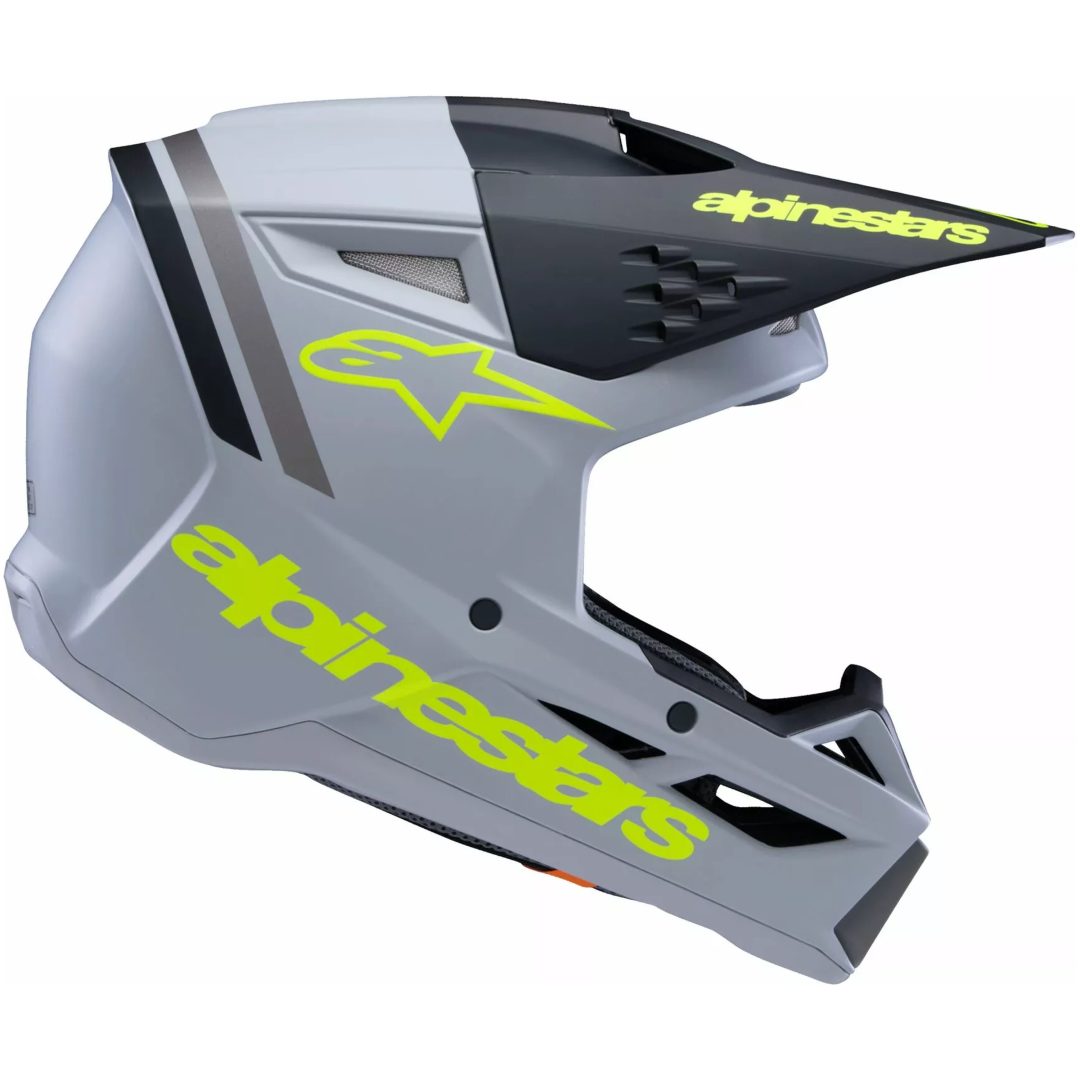 Crosshjelm Børn Supertech M3 Sort/grå/gul ALPINESTARS Small – billede 7