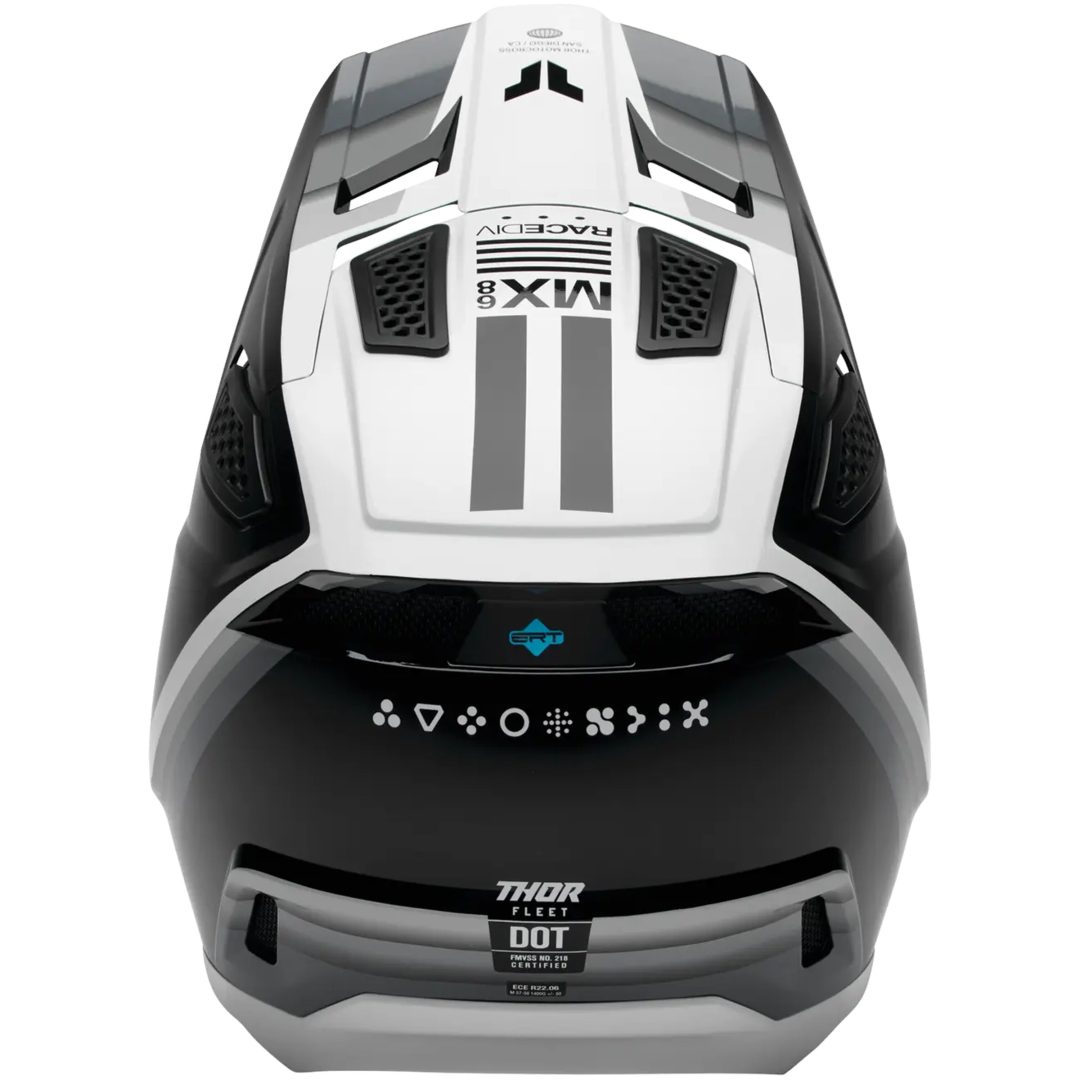 Crosshjelm Fleet Defy Sort Grå Hvid THOR XS – billede 3