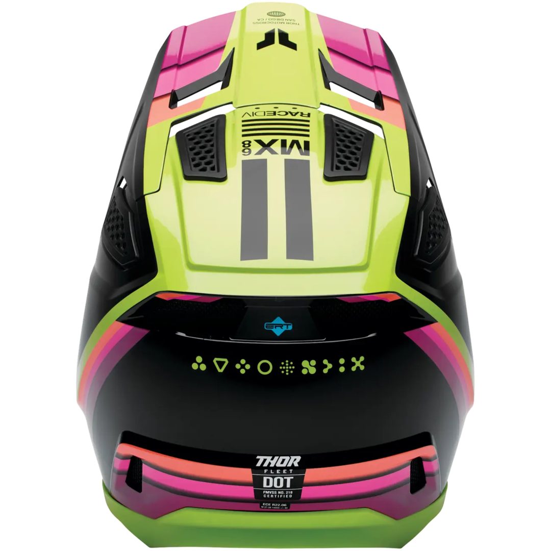 Crosshjelm Fleet Defy Sort Grøn THOR XS – billede 3