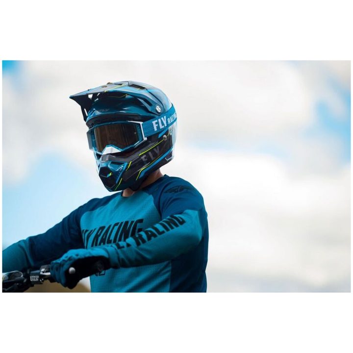 Crosshjelm Formula Carbon Axon Sort/blå FLY RACING XL – billede 2
