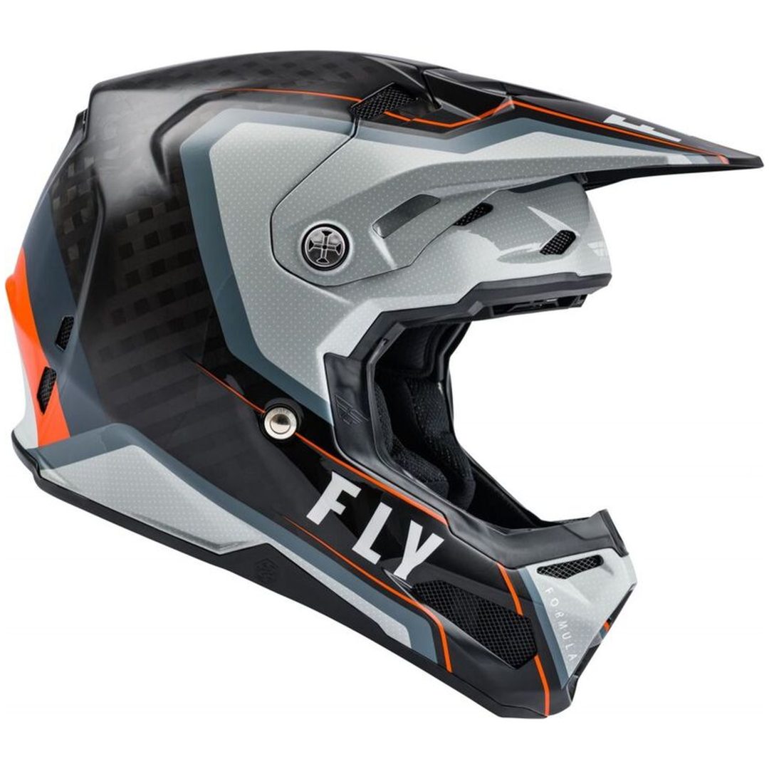 Crosshjelm Formula Carbon Axon Sort/grå/orange FLY RACING XL – billede 4