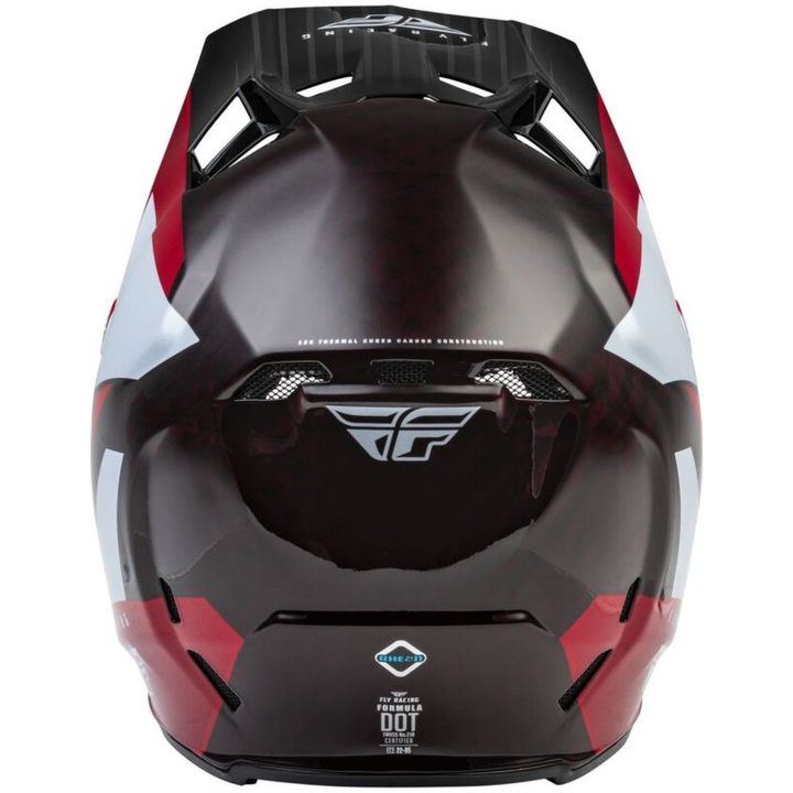 Crosshjelm Formula Carbon Prime Rød/hvid/rød Carbon FLY RACING XL – billede 4