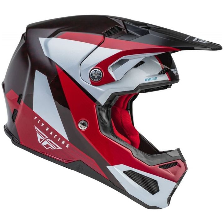 Crosshjelm Formula Carbon Prime Rød/hvid/rød Carbon FLY RACING XL – billede 2