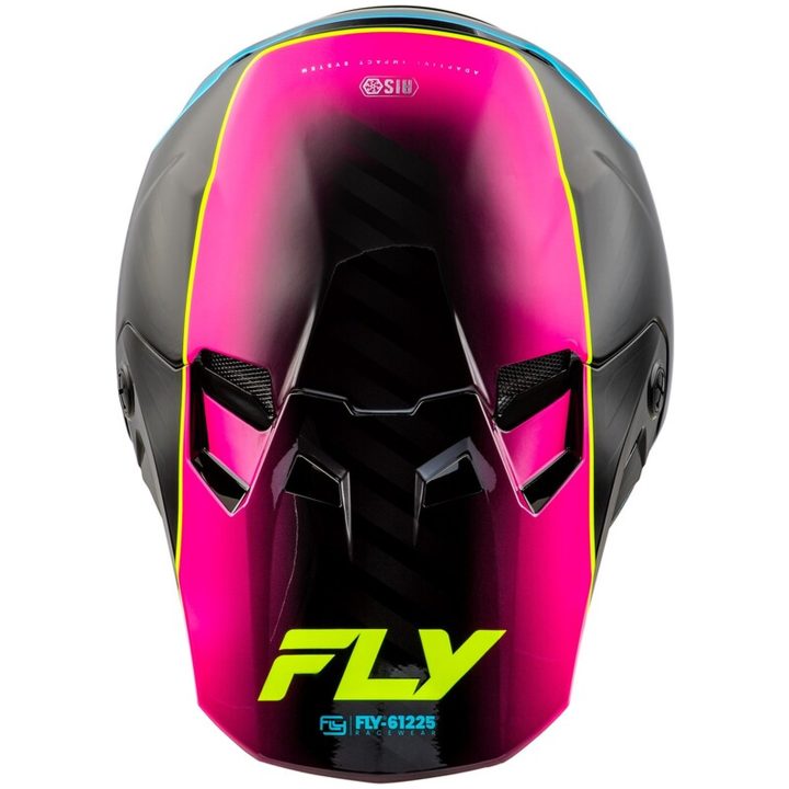 Crosshjelm Formula Cc L.e. Underglow Grå/pink/blå FLY RACING XL – billede 3