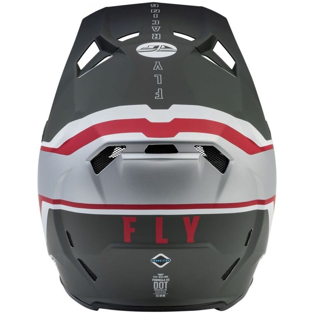 Crosshjelm Formula Cc Mat Sølv/rød/hvid FLY RACING XS – billede 4