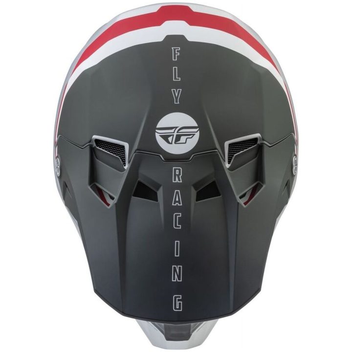 Crosshjelm Formula Cc Mat Sølv/rød/hvid FLY RACING XS – billede 3