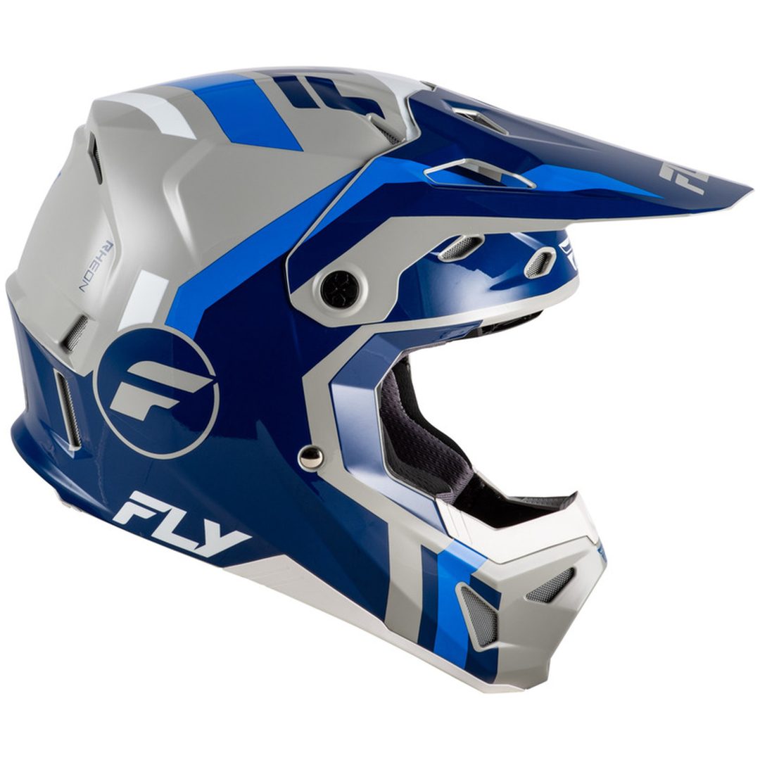 Crosshjelm Formula CP Seal Deco Blank Mørkeblå/Blå/Grå FLY RACING Small – billede 2