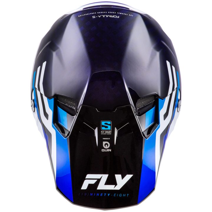 Crosshjelm Formula S Carbon Byte Blå/Hvid FLY RACING s – billede 3