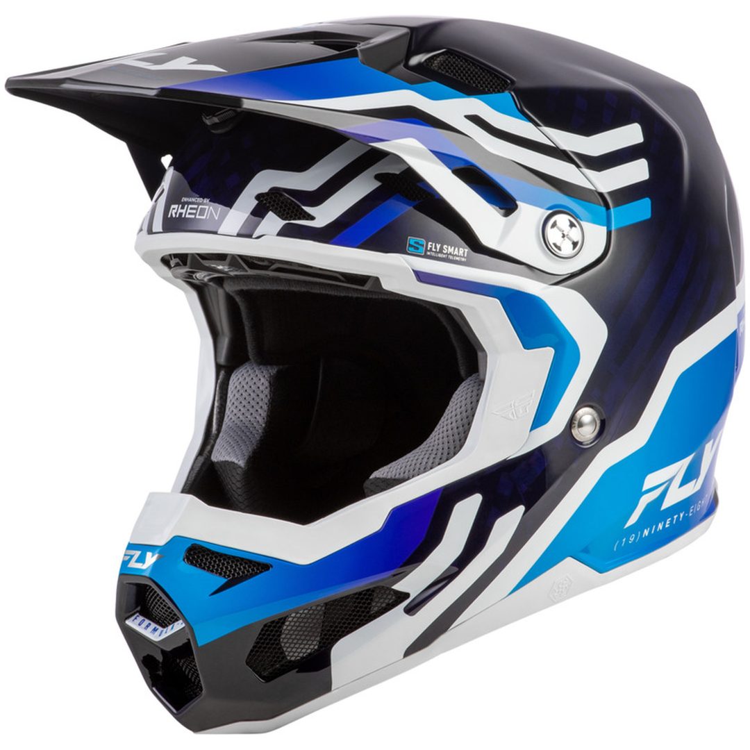 Crosshjelm Formula S Carbon Byte Blå/Hvid FLY RACING s