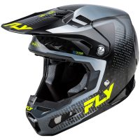 Crosshjelm Formula S Carbon Protocol Sort/grå/hi-vis Gul FLY RACING