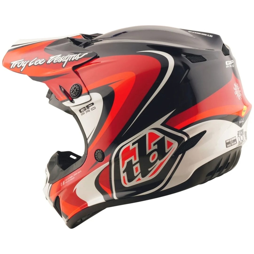 Crosshjelm GP Pro Crossover Deco Sort/Rød TROY LEE DESIGNS Medium Barn – billede 4