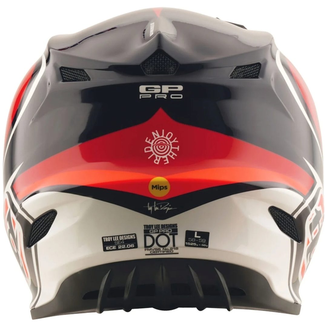 Crosshjelm GP Pro Crossover Deco Sort/Rød TROY LEE DESIGNS Medium Barn – billede 5