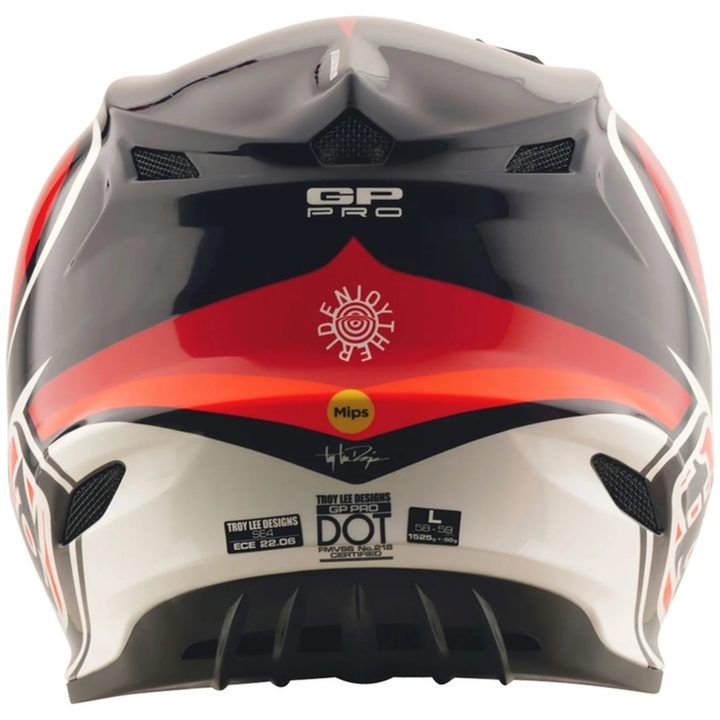 Crosshjelm GP Pro Crossover Deco Sort/Rød TROY LEE DESIGNS Medium Barn – billede 5