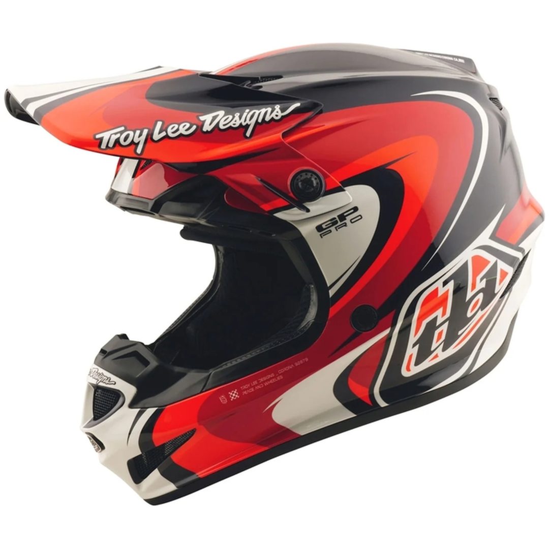 Crosshjelm GP Pro Crossover Deco Sort/Rød TROY LEE DESIGNS Medium Barn