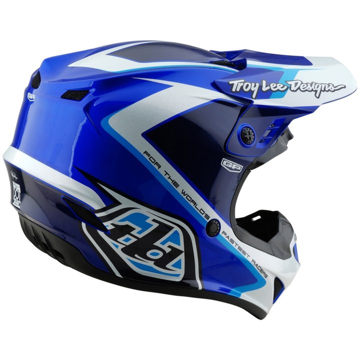 Crosshjelm GP Shutter Blå/Hvid TROY LEE DESIGNS Large Barn – billede 6