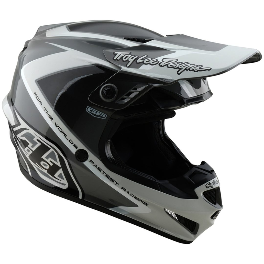 Crosshjelm GP Shutter Grå/Hvid Blank TROY LEE DESIGNS Medium – billede 2