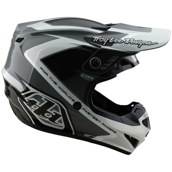 Crosshjelm GP Shutter Grå/Hvid Blank TROY LEE DESIGNS XXL – billede 7