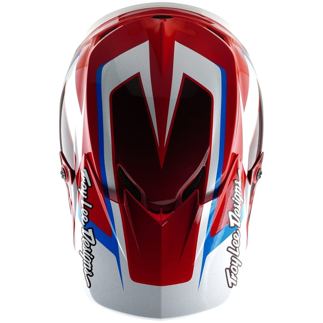 Crosshjelm GP Shutter Rød/Hvid Blank TROY LEE DESIGNS Large Barn – billede 3