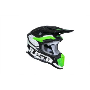 Crosshjelm J-18 F Hexa Grøn Fluo/Hvid/Titanium Just 1