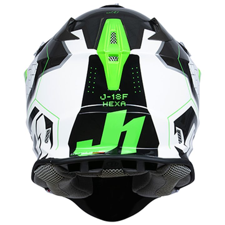 Crosshjelm J-18 F Hexa Grøn Fluo/Hvid/Titanium Just1 s – billede 2