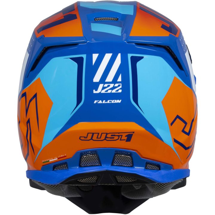 Crosshjelm J-22 F Falcon Orange/Blå Just1 M – billede 2