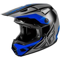 Crosshjelm Kinetic Crest Grå/Sort/Blå FLY RACING