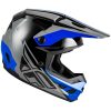 Crosshjelm Kinetic Crest Grå/Sort/Blå FLY RACING s – miniature 2
