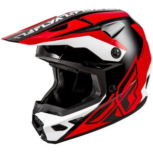 Crosshjelm Kinetic Crest Rød/Sort/Hvid FLY RACING