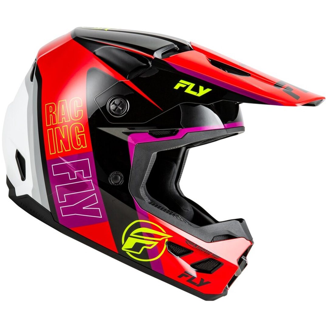 Crosshjelm Kinetic Rally Rød/sort/hvid FLY RACING XL – billede 4