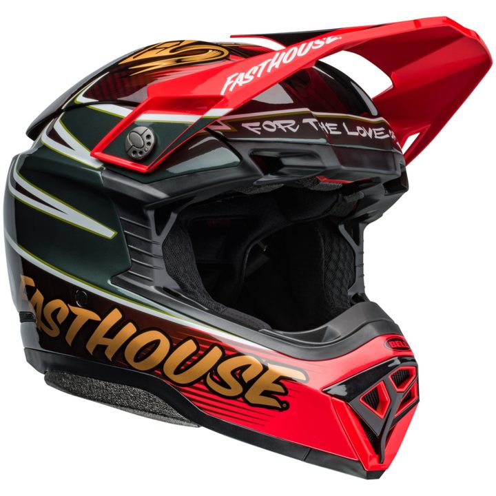 Crosshjelm Moto-10 Spherical Fasthouse Ditd 24 Glans Rød/guld BELL s – billede 10