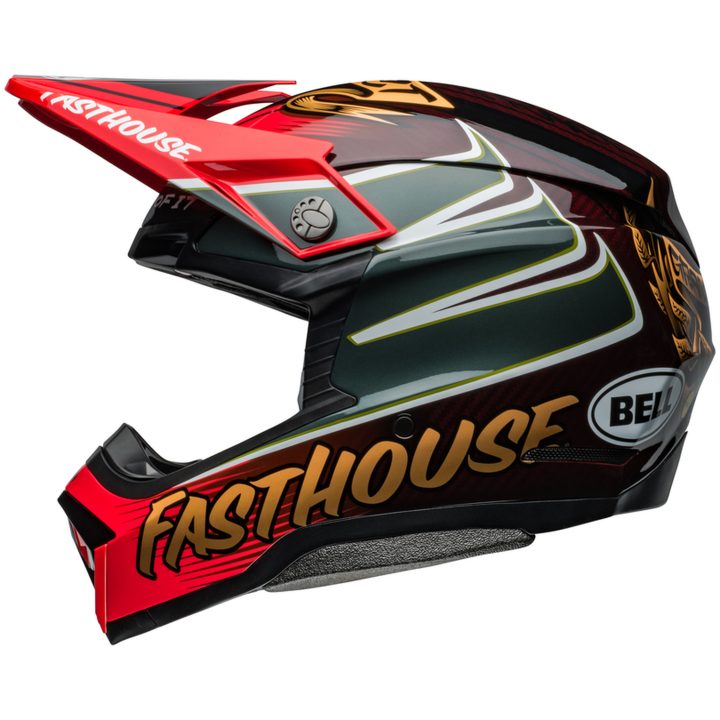 Crosshjelm Moto-10 Spherical Fasthouse Ditd 24 Glans Rød/guld BELL s – billede 8