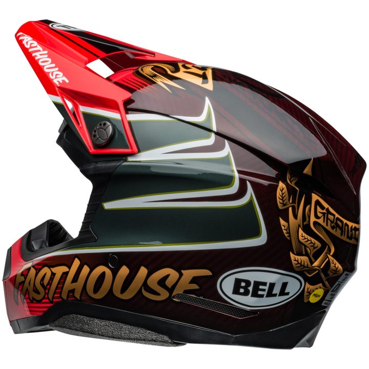 Crosshjelm Moto-10 Spherical Fasthouse Ditd 24 Glans Rød/guld BELL s – billede 6