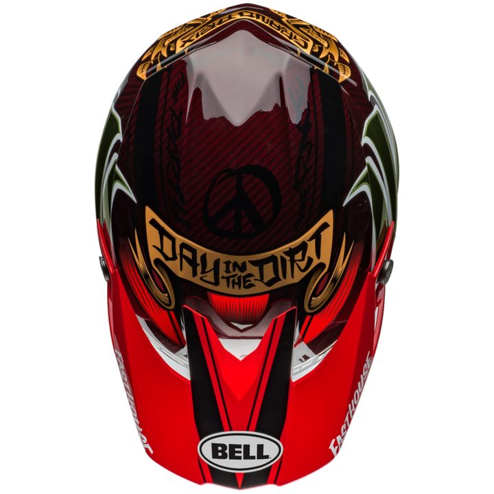 Crosshjelm Moto-10 Spherical Fasthouse Ditd 24 Glans Rød/guld BELL s – billede 3