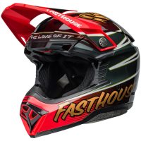Crosshjelm Moto-10 Spherical Fasthouse Ditd 24 Glans Rød/guld BELL