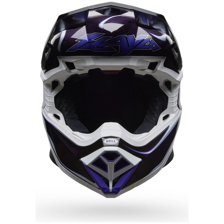 Crosshjelm Moto-10 Spherical Slayco 25 Blank Sort/hvid BELL s – billede 2