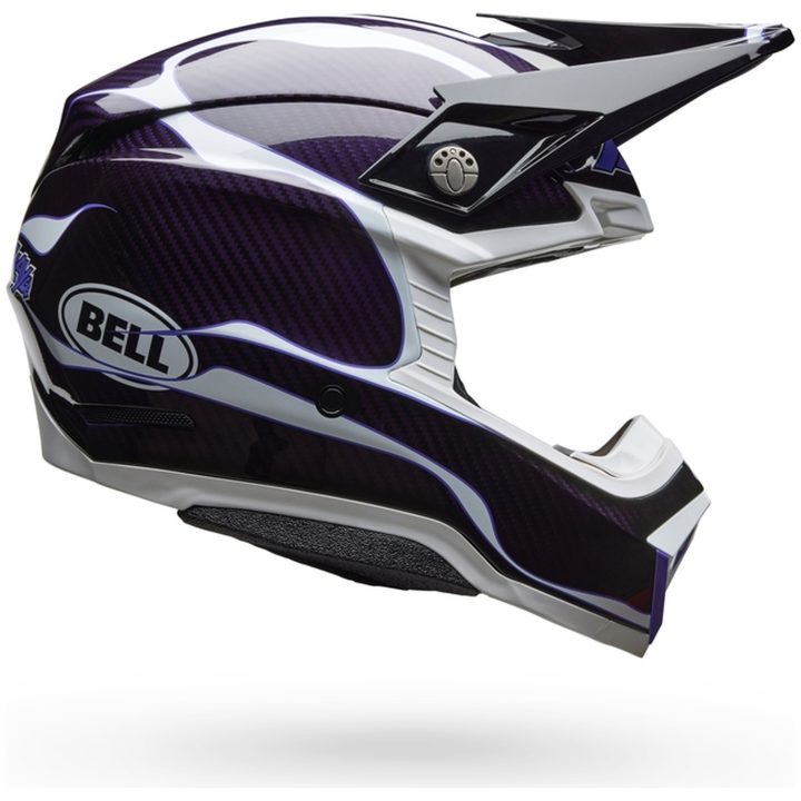 Crosshjelm Moto-10 Spherical Slayco 25 Blank Sort/hvid BELL s – billede 3