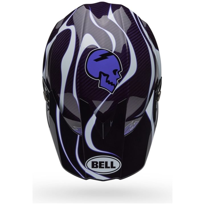 Crosshjelm Moto-10 Spherical Slayco 25 Blank Sort/hvid BELL s – billede 6