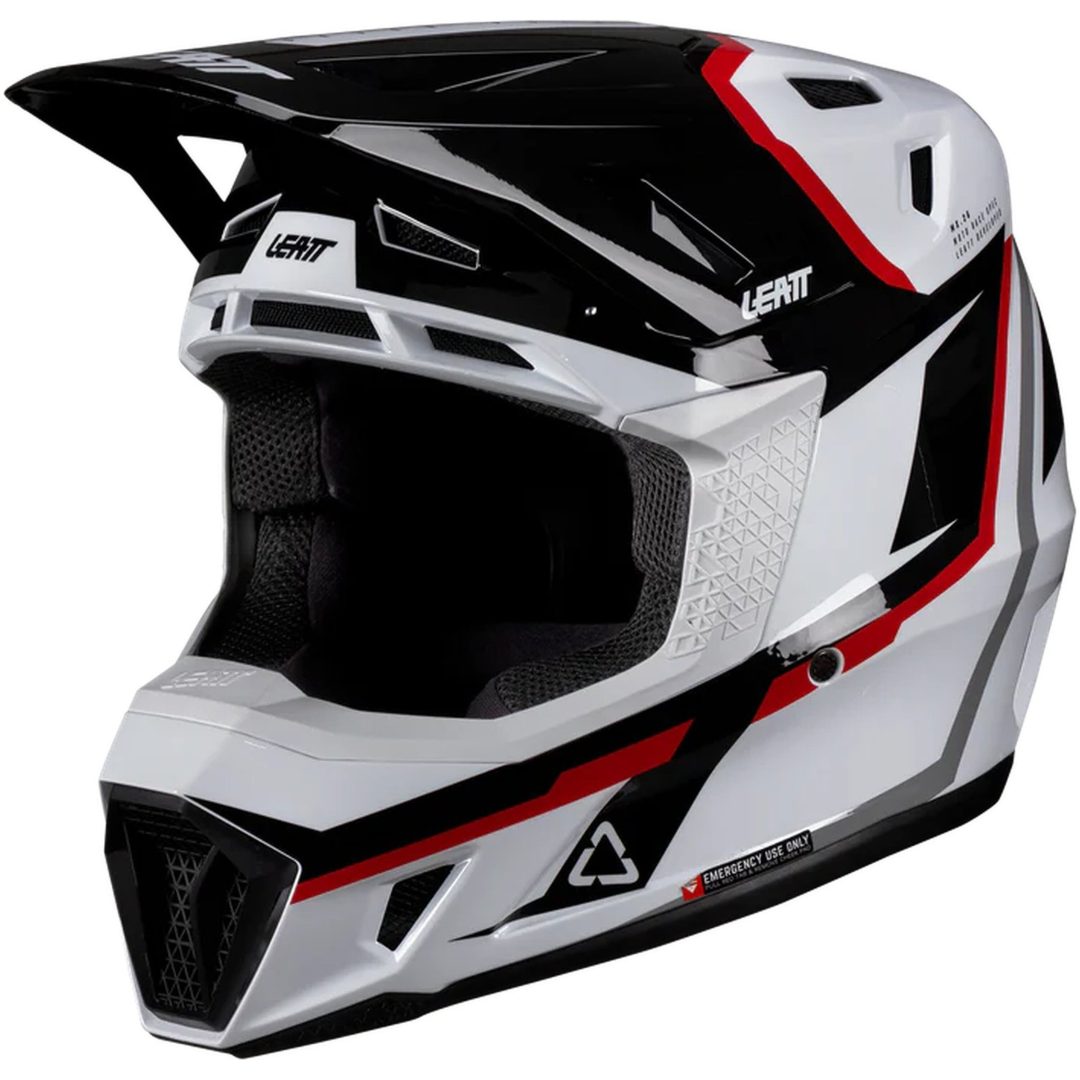 Crosshjelm Moto 7.5 Hvid/Rød Leatt XL (61-62 cm) – billede 2