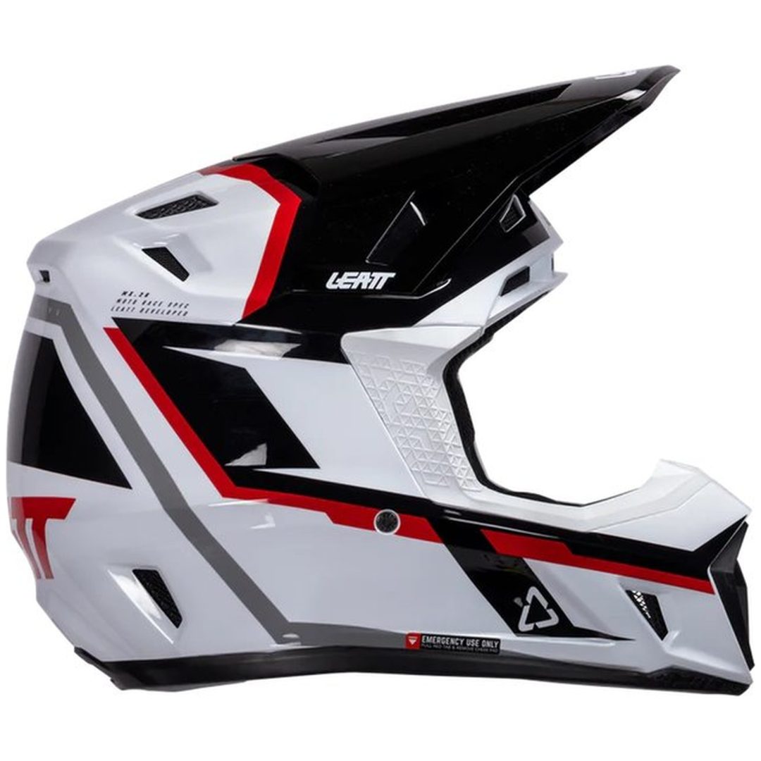 Crosshjelm Moto 7.5 Hvid/Rød Leatt XL (61-62 cm) – billede 13