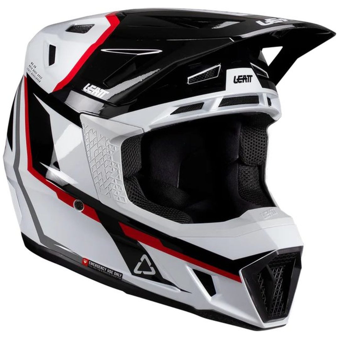 Crosshjelm Moto 7.5 Hvid/Rød Leatt XL (61-62 cm) – billede 14