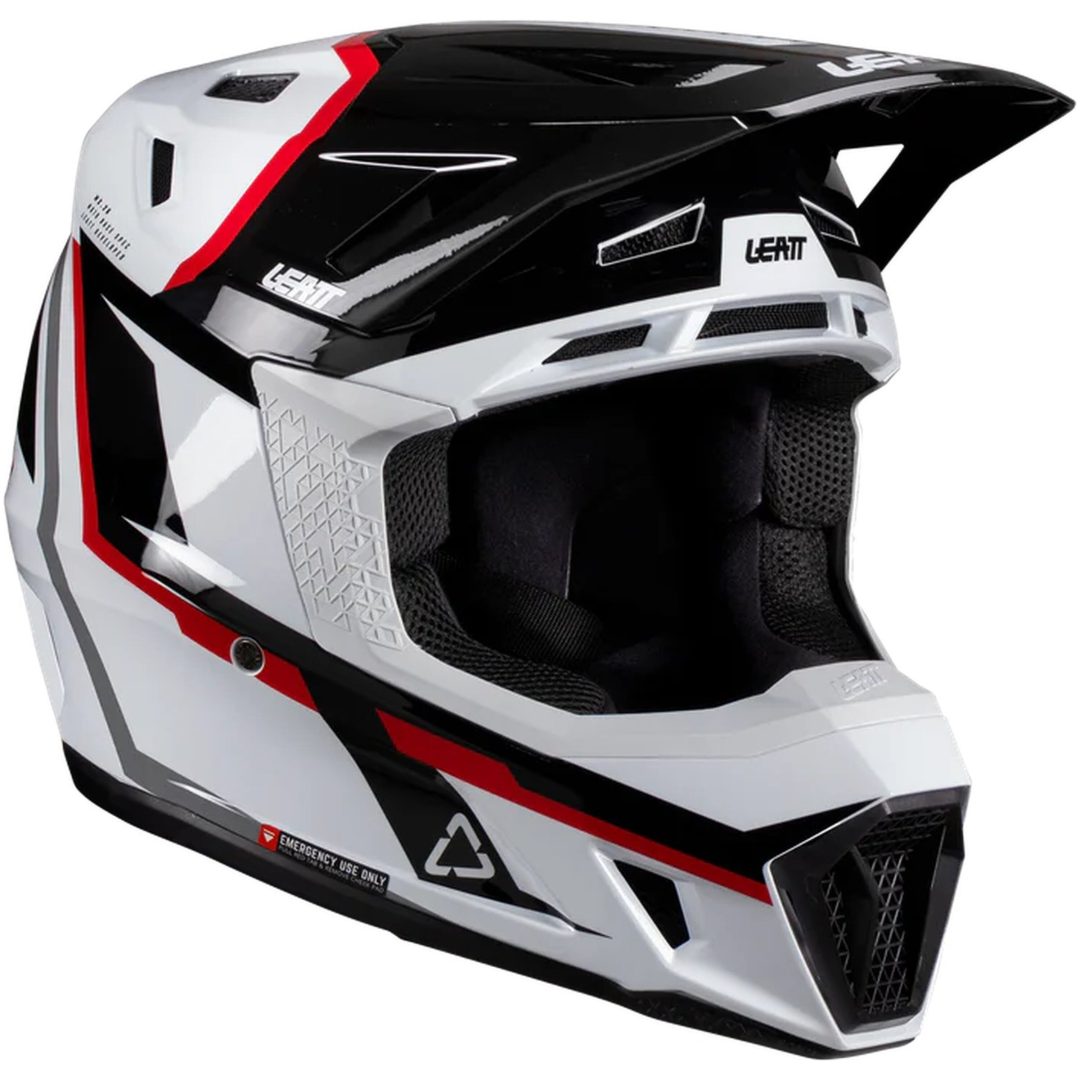 Crosshjelm Moto 7.5 Hvid/Rød Leatt XL (61-62 cm) – billede 7
